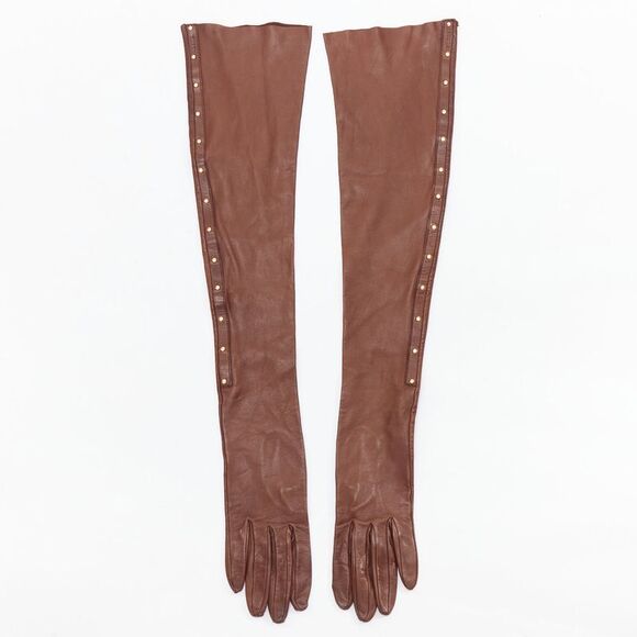 Gucci Accessories - Gucci Studs Leather Opera Gloves